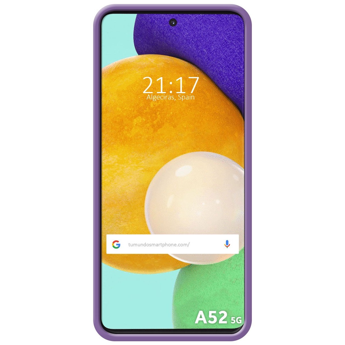 Funda Silicona Líquida Ultra Suave para Samsung Galaxy A52 / A52 5G / A52s 5G Color Morada