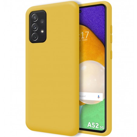 Funda Silicona Líquida Ultra Suave para Samsung Galaxy A52 / A52 5G / A52s 5G Color Amarilla