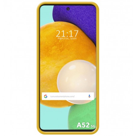 Funda Silicona Líquida Ultra Suave para Samsung Galaxy A52 / A52 5G / A52s 5G Color Amarilla