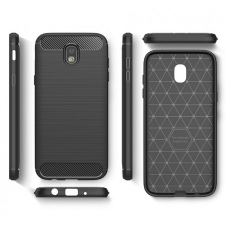 Funda Gel Tpu Tipo Carbon Negra para Samsung Galaxy J5 (2017)