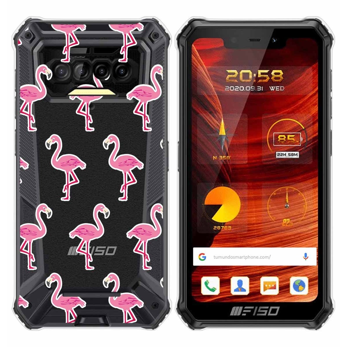 Funda Gel Transparente para F150 B2021 diseño Flamenco Dibujos