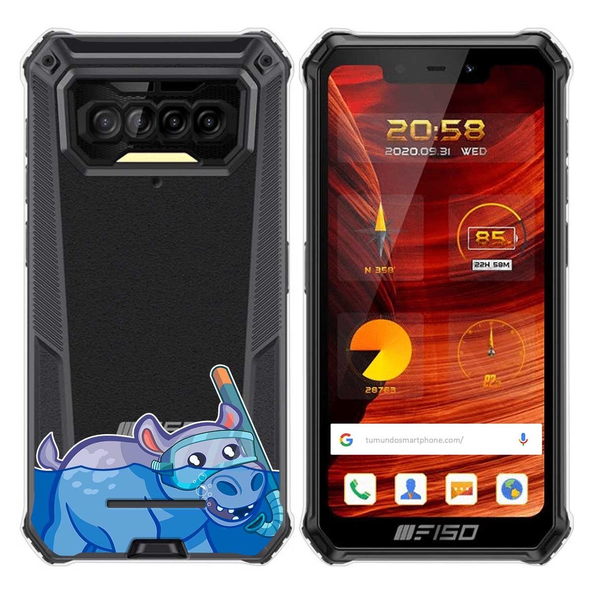 Funda Gel Transparente para F150 B2021 diseño Hipo Dibujos