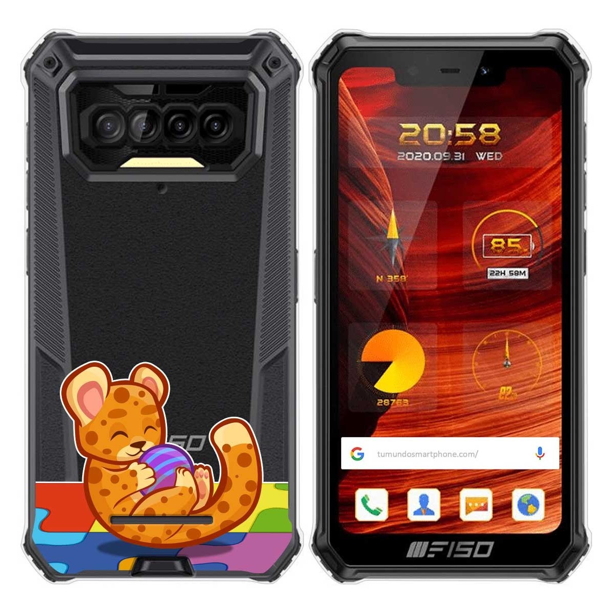 Funda Gel Transparente para F150 B2021 diseño Leopardo Dibujos