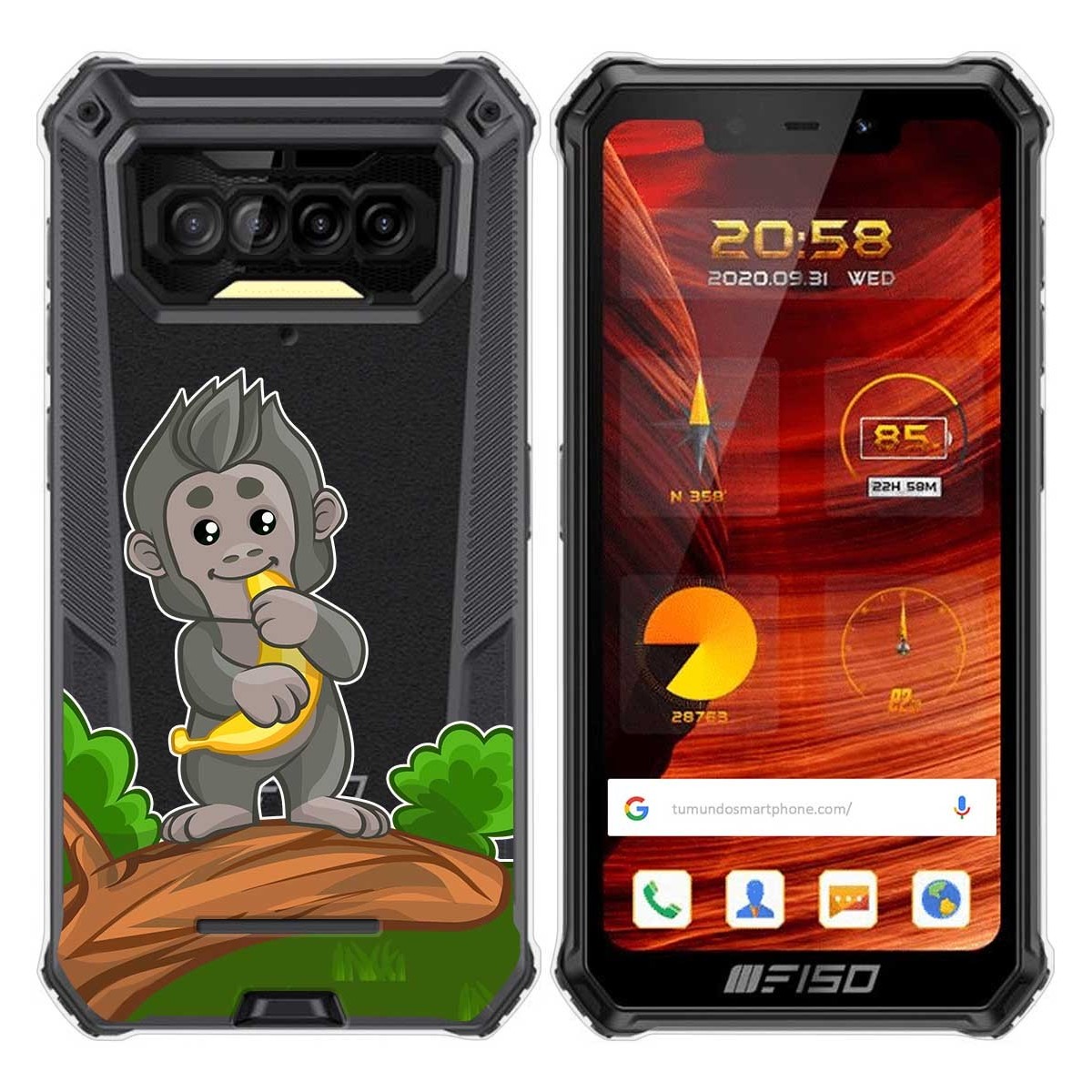 Funda Gel Transparente para F150 B2021 diseño Mono Dibujos