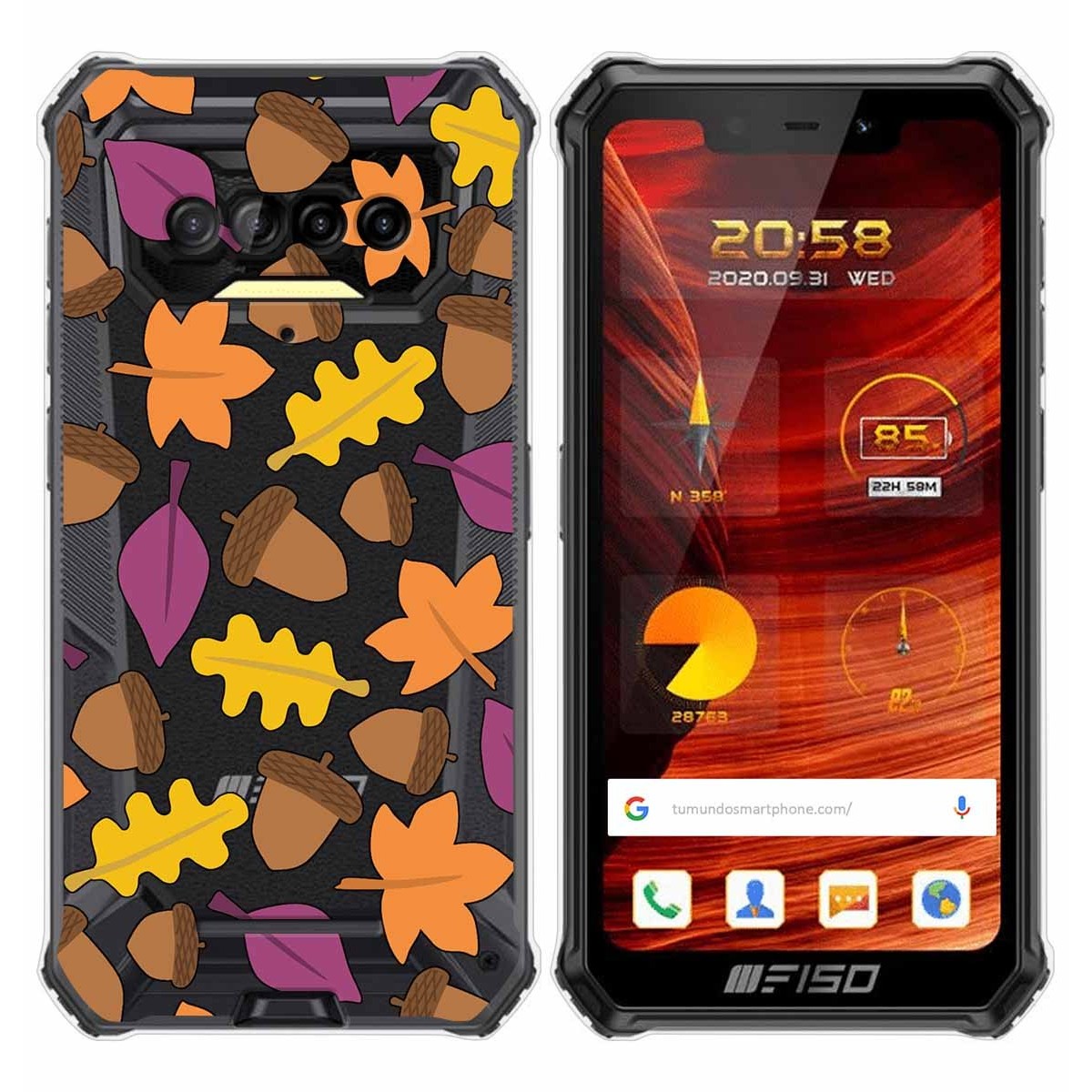 Funda Gel Transparente para F150 B2021 diseño Otoño Dibujos