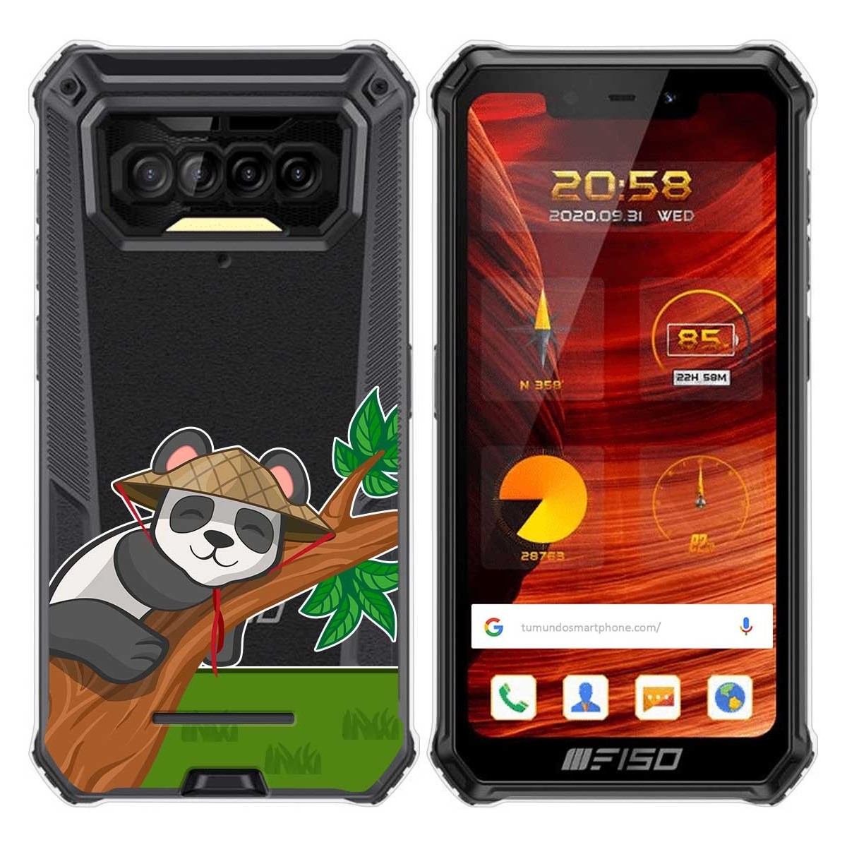 Funda Gel Transparente para F150 B2021 diseño Panda Dibujos