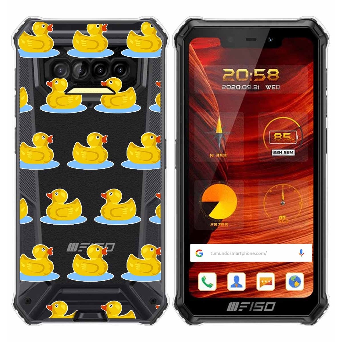 Funda Gel Transparente para F150 B2021 diseño Pato Dibujos