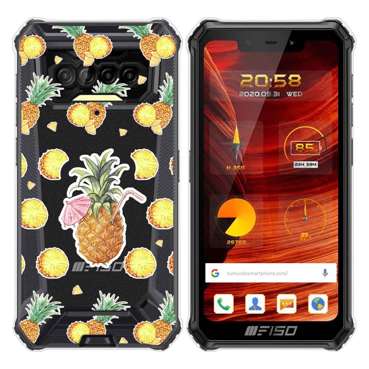 Funda Gel Transparente para F150 B2021 diseño Piña Dibujos