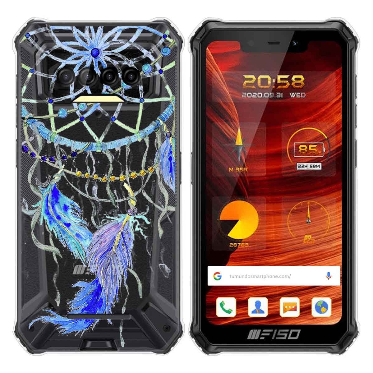 Funda Gel Transparente para F150 B2021 diseño Plumas Dibujos