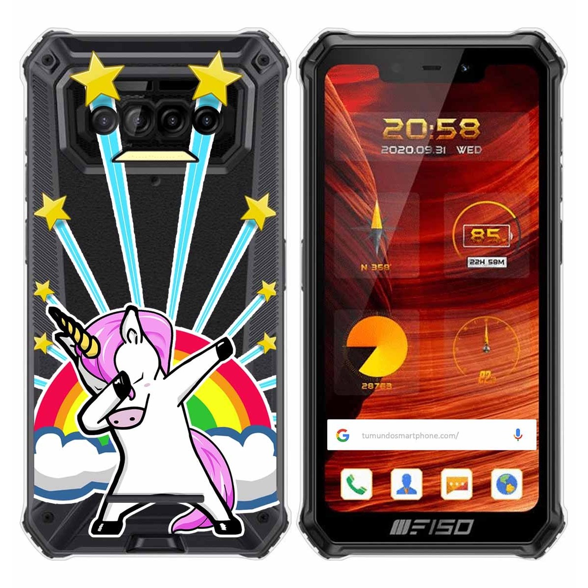Funda Gel Transparente para F150 B2021 diseño Unicornio Dibujos