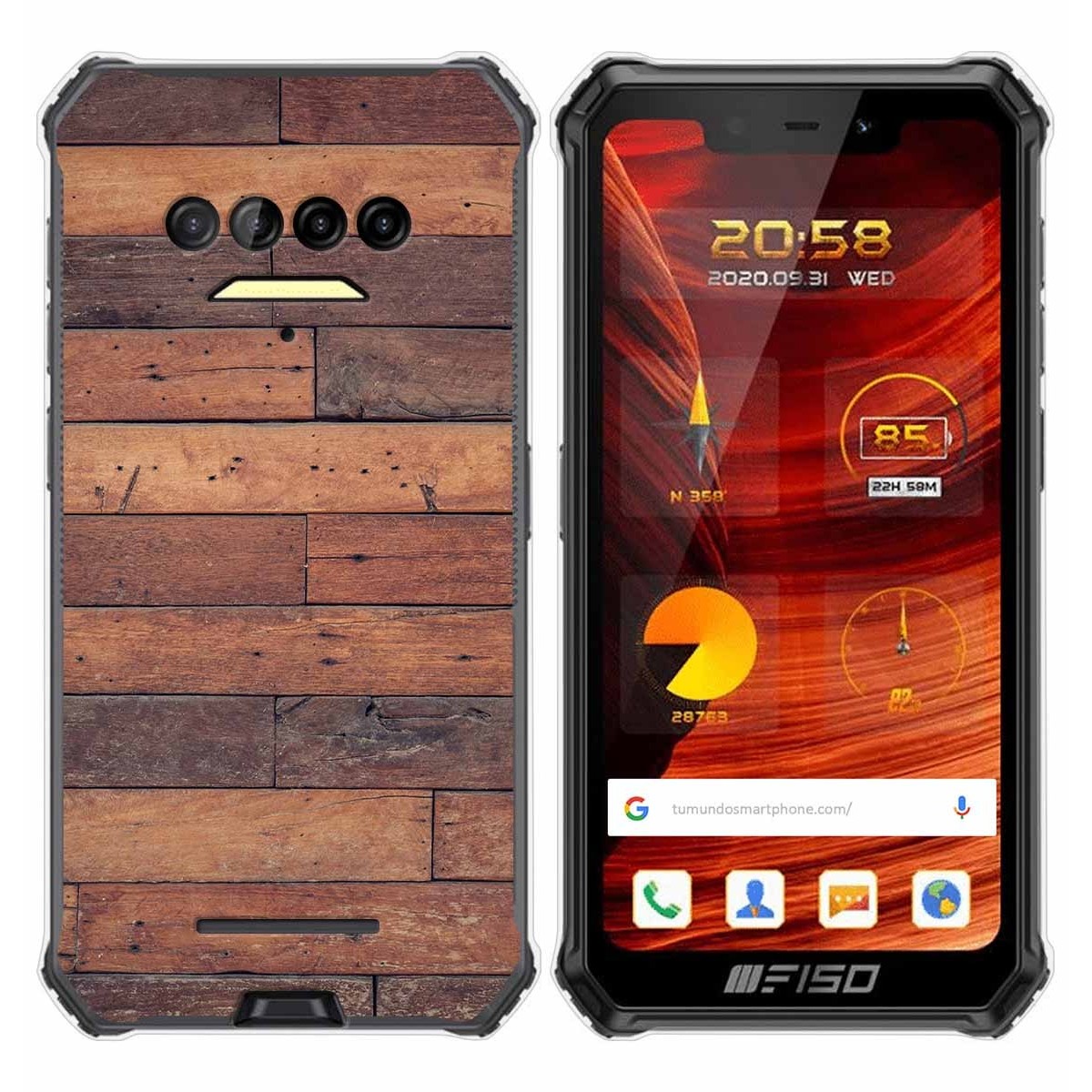 Funda Gel Tpu para F150 B2021 diseño Madera 03 Dibujos