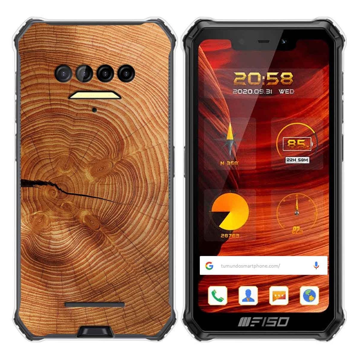 Funda Gel Tpu para F150 B2021 diseño Madera 04 Dibujos