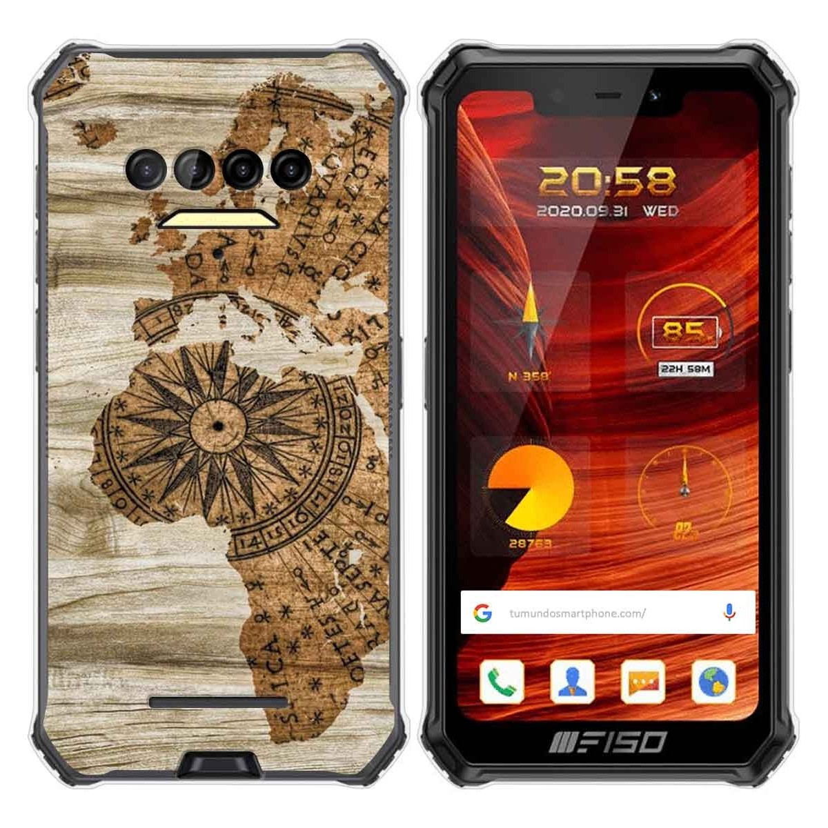 Funda Gel Tpu para F150 B2021 diseño Madera 07 Dibujos
