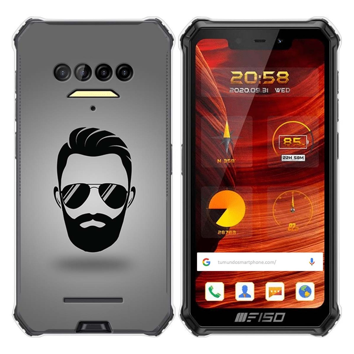 Funda Gel Tpu para F150 B2021 diseño Barba Dibujos