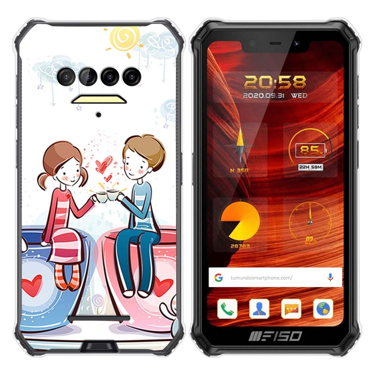 Funda Gel Tpu para F150 B2021 diseño Café Dibujos