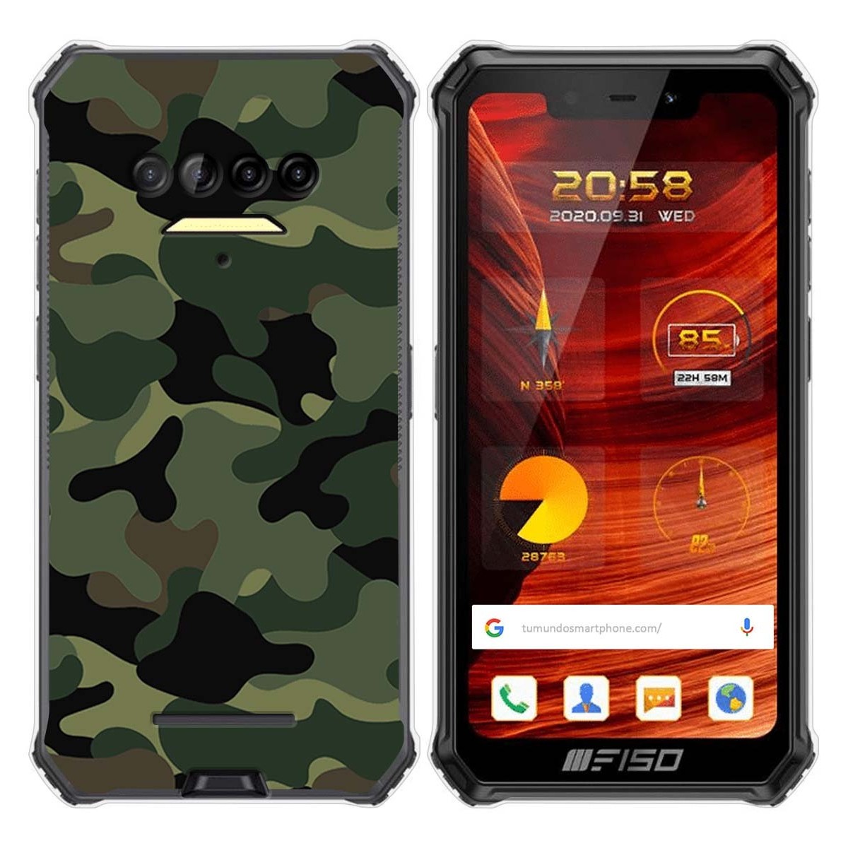Funda Gel Tpu para F150 B2021 diseño Camuflaje Dibujos