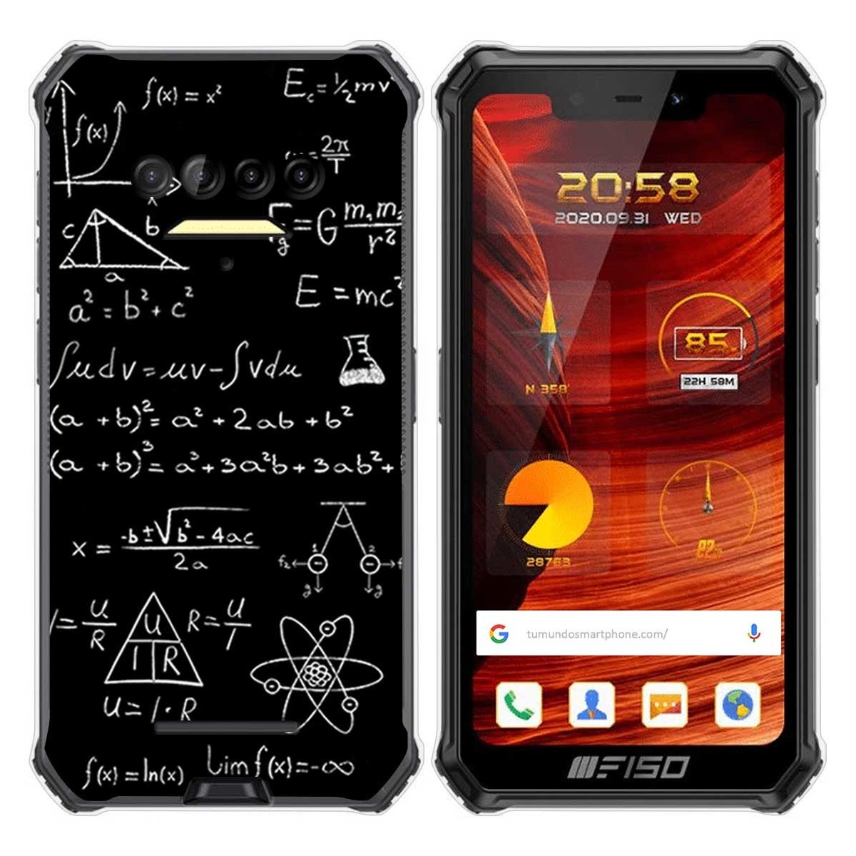 Funda Gel Tpu para F150 B2021 diseño Formulas Dibujos