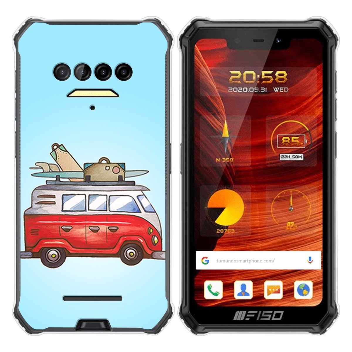 Funda Gel Tpu para F150 B2021 diseño Furgoneta Dibujos