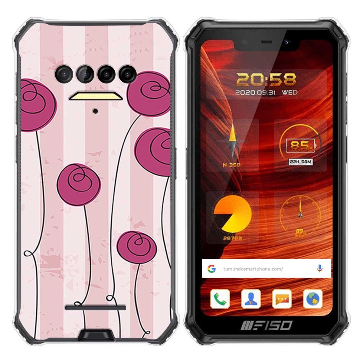 Funda Gel Tpu para F150 B2021 diseño Flores Vintage Dibujos