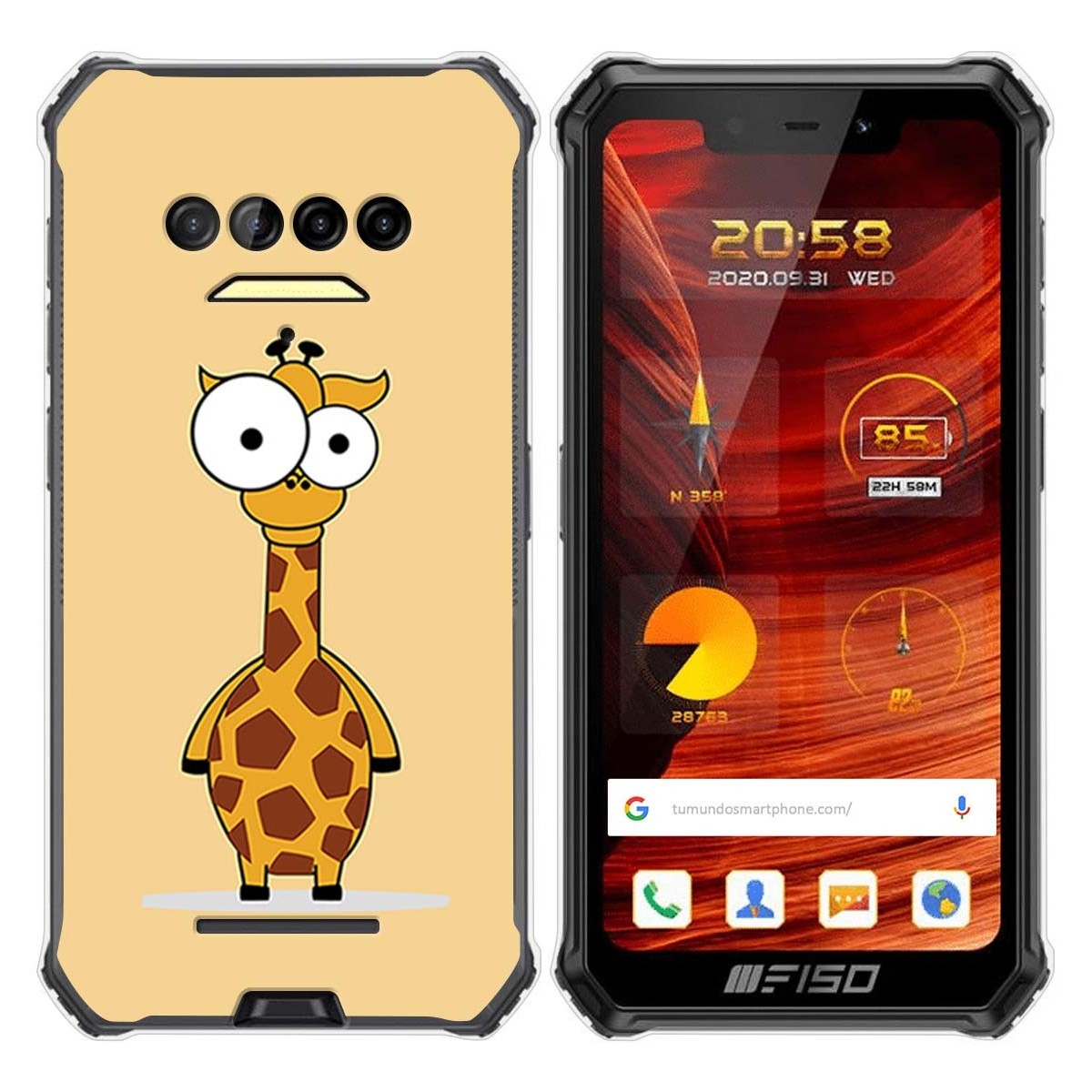 Funda Gel Tpu para F150 B2021 diseño Jirafa Dibujos