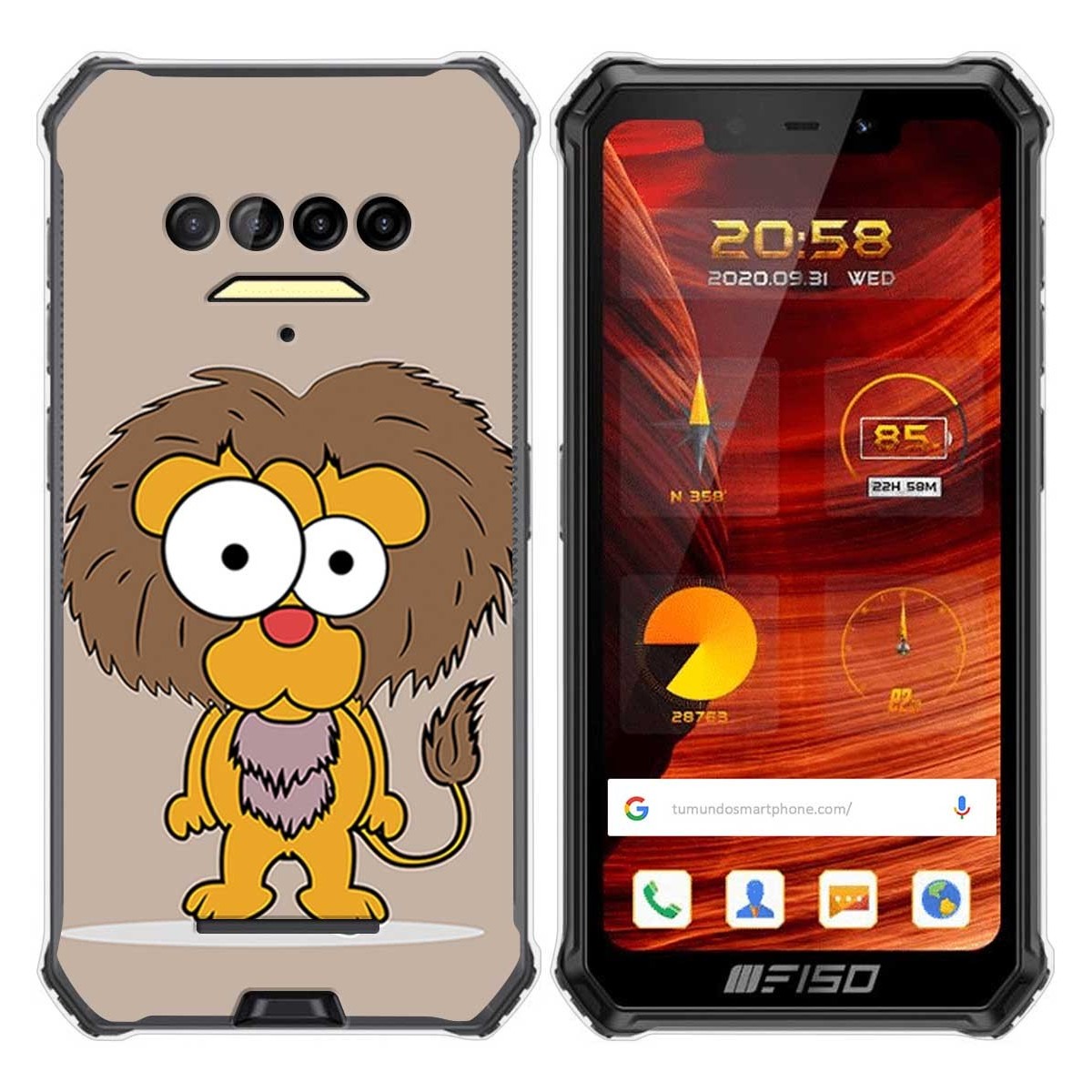 Funda Gel Tpu para F150 B2021 diseño Leon Dibujos