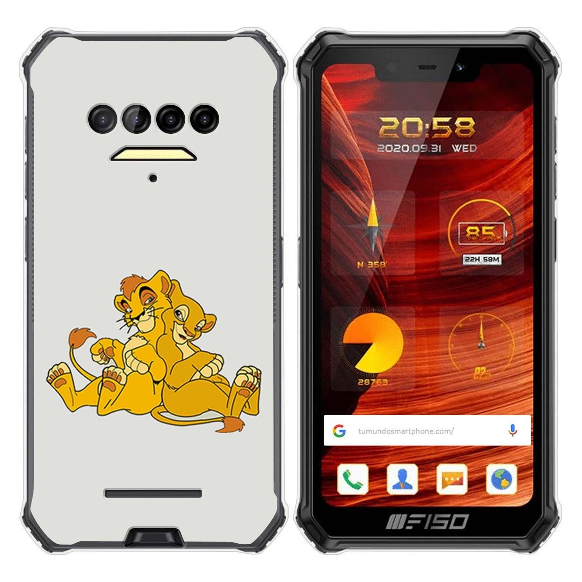 Funda Gel Tpu para F150 B2021 diseño Leones Dibujos