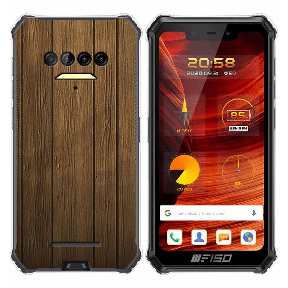 Funda Gel Tpu para F150 B2021 diseño Madera Dibujos