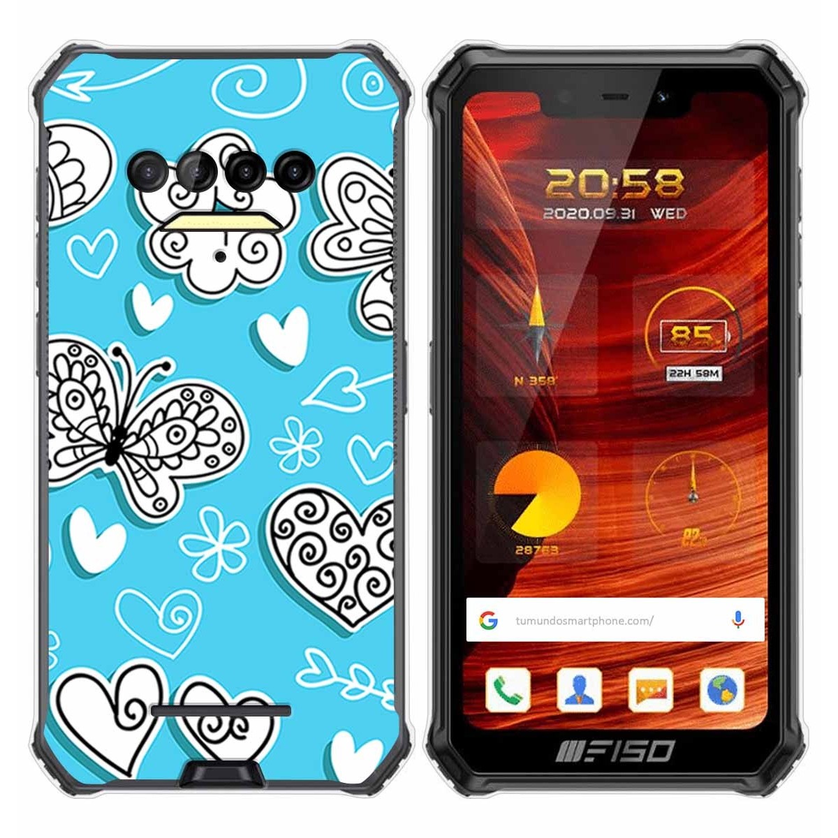 Funda Gel Tpu para F150 B2021 diseño Mariposas Dibujos