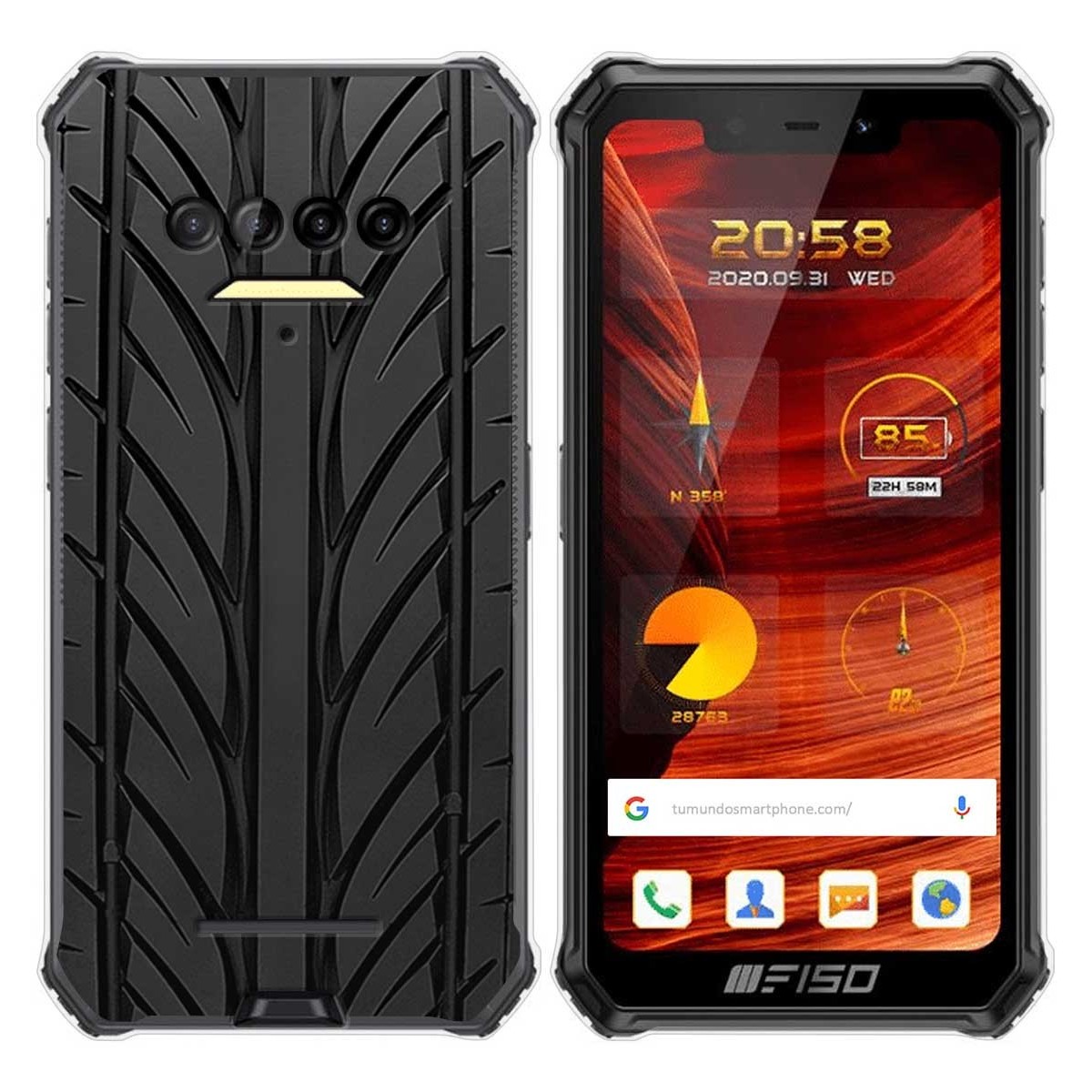 Funda Gel Tpu para F150 B2021 diseño Neumatico Dibujos