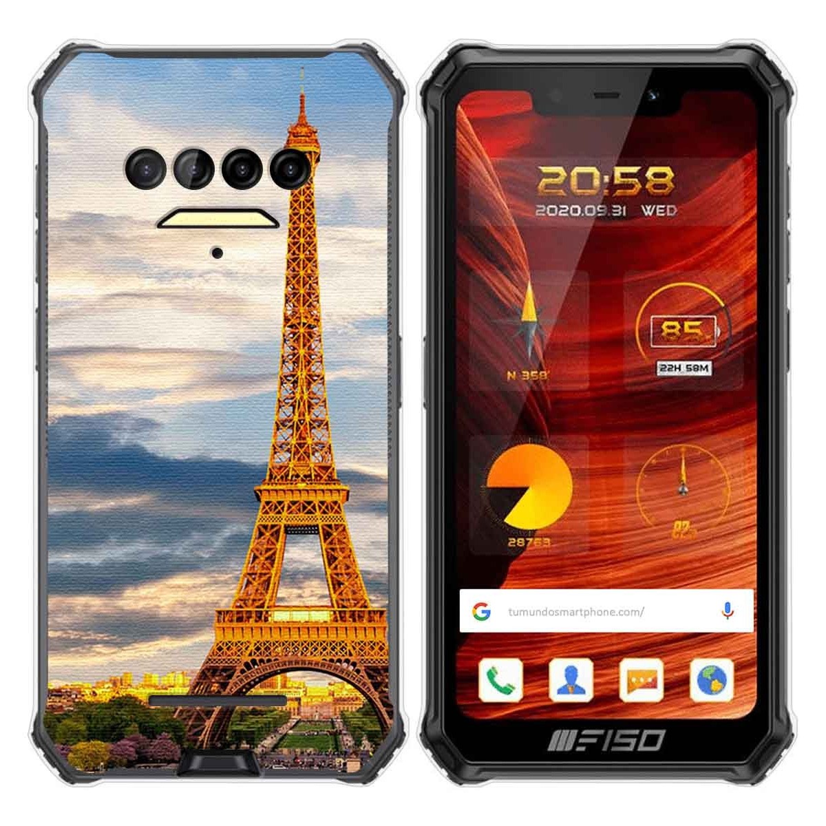 Funda Gel Tpu para F150 B2021 diseño Paris Dibujos