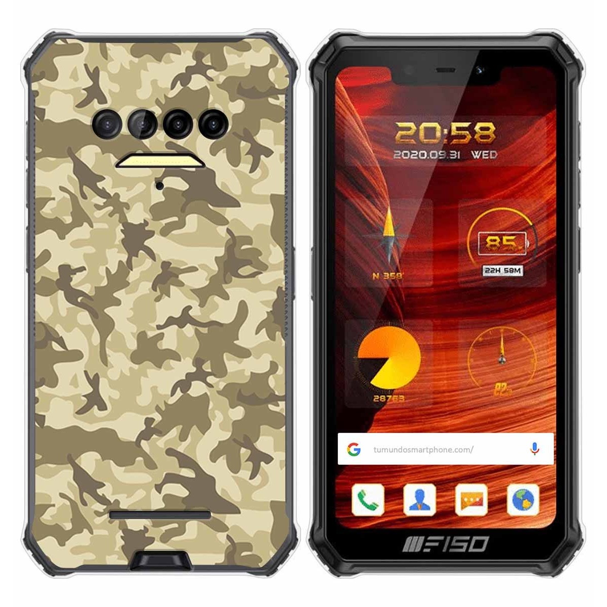 Funda Gel Tpu para F150 B2021 diseño Sand Camuflaje Dibujos