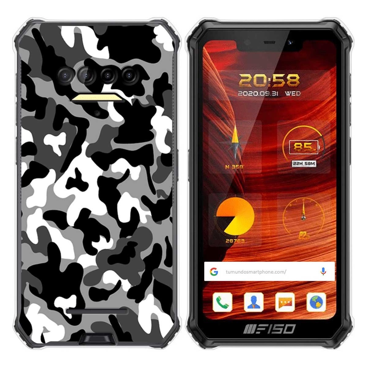 Funda Gel Tpu para F150 B2021 diseño Snow Camuflaje Dibujos