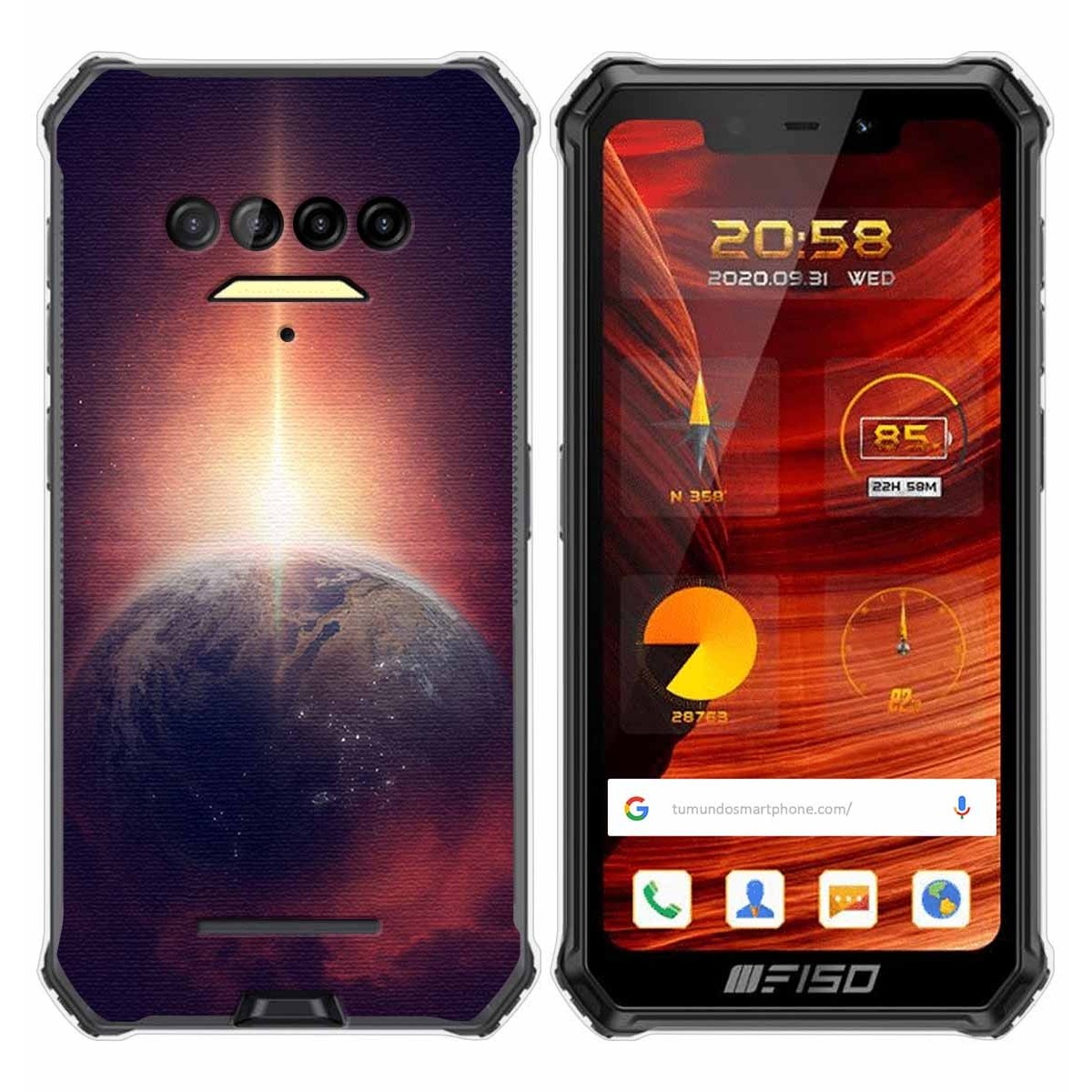 Funda Gel Tpu para F150 B2021 diseño Tierra Dibujos