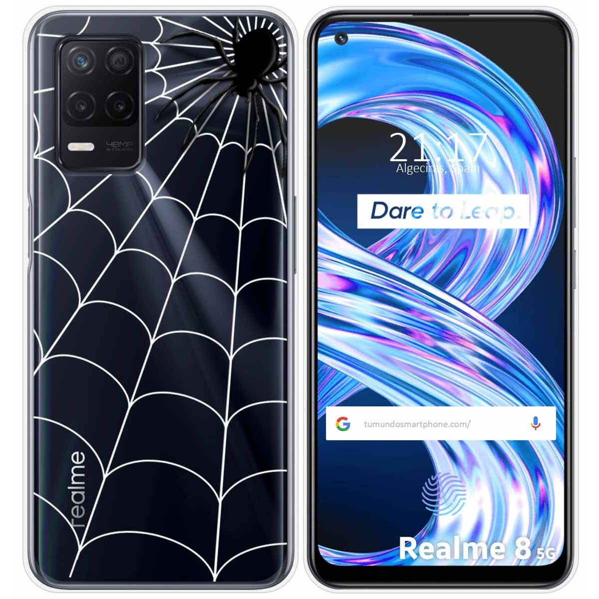 Funda Gel Transparente para Realme 8 5G / Narzo 30 5G diseño Araña Dibujos