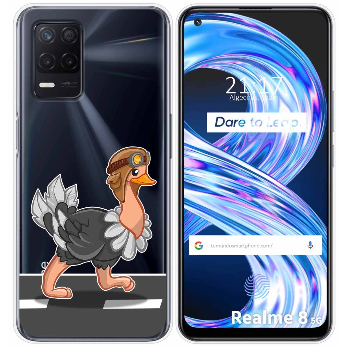 Funda Gel Transparente para Realme 8 5G / Narzo 30 5G diseño Avestruz Dibujos