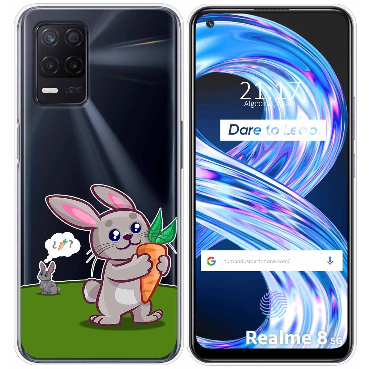 Funda Gel Transparente para Realme 8 5G / Narzo 30 5G diseño Conejo Dibujos