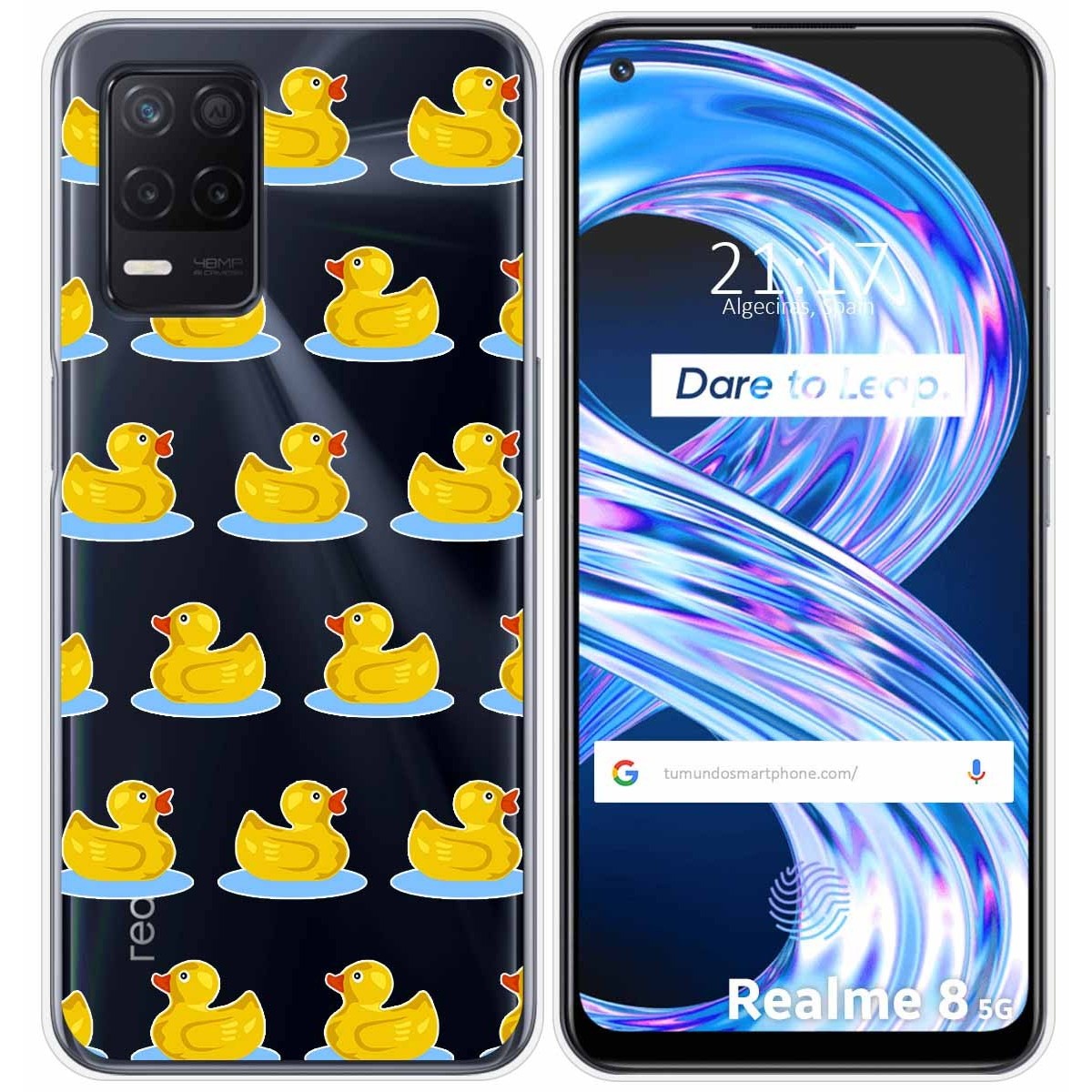 Funda Gel Transparente para Realme 8 5G / Narzo 30 5G diseño Pato Dibujos