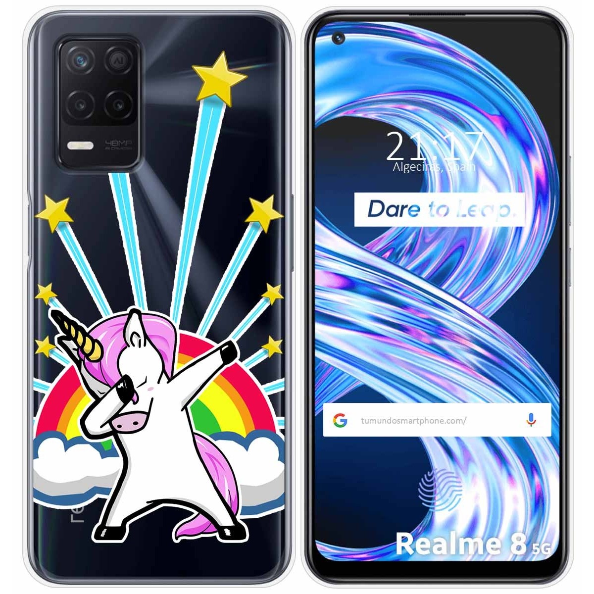 Funda Gel Transparente para Realme 8 5G / Narzo 30 5G diseño Unicornio Dibujos