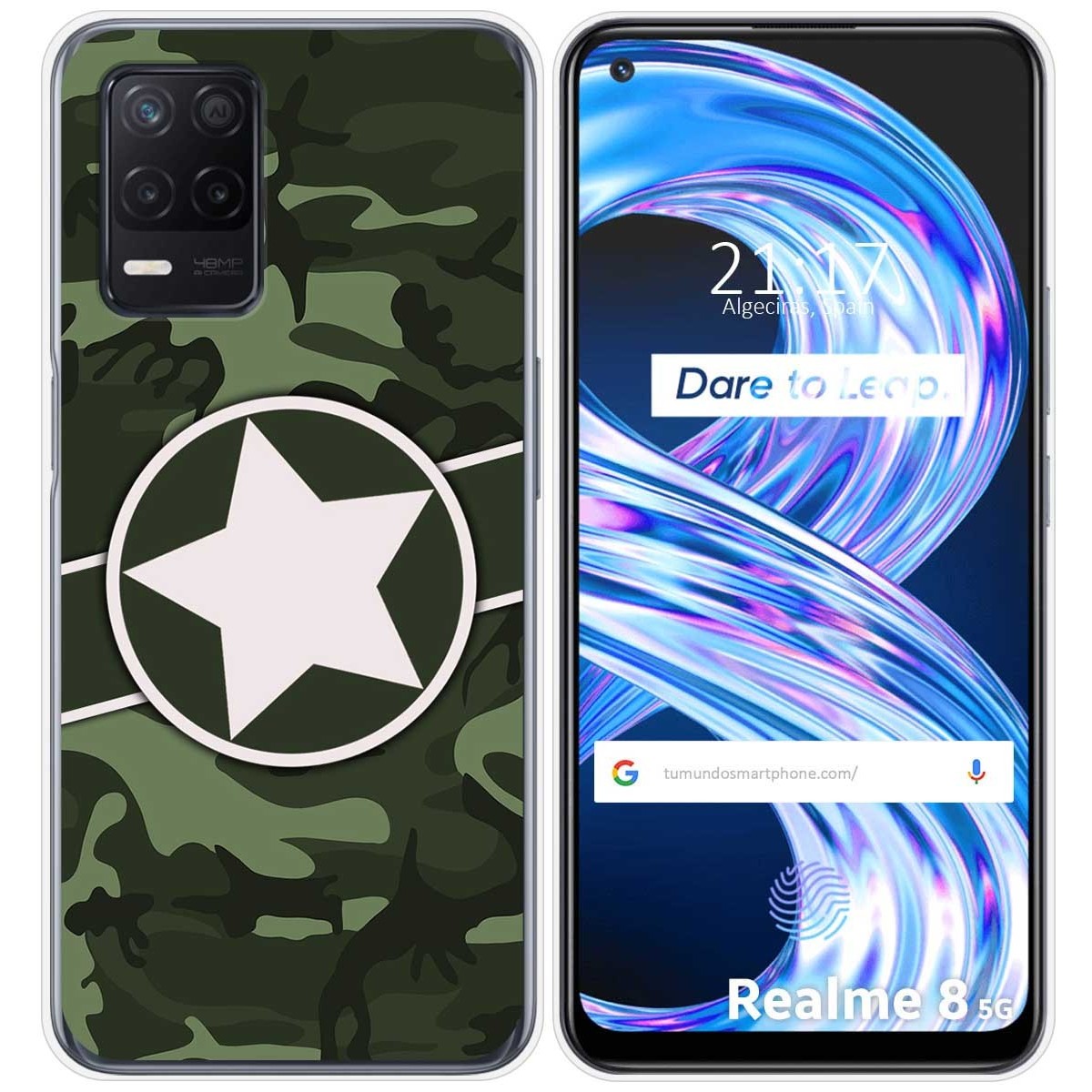 Funda Gel Tpu para Realme 8 5G / Narzo 30 5G diseño Camuflaje 01 Dibujos