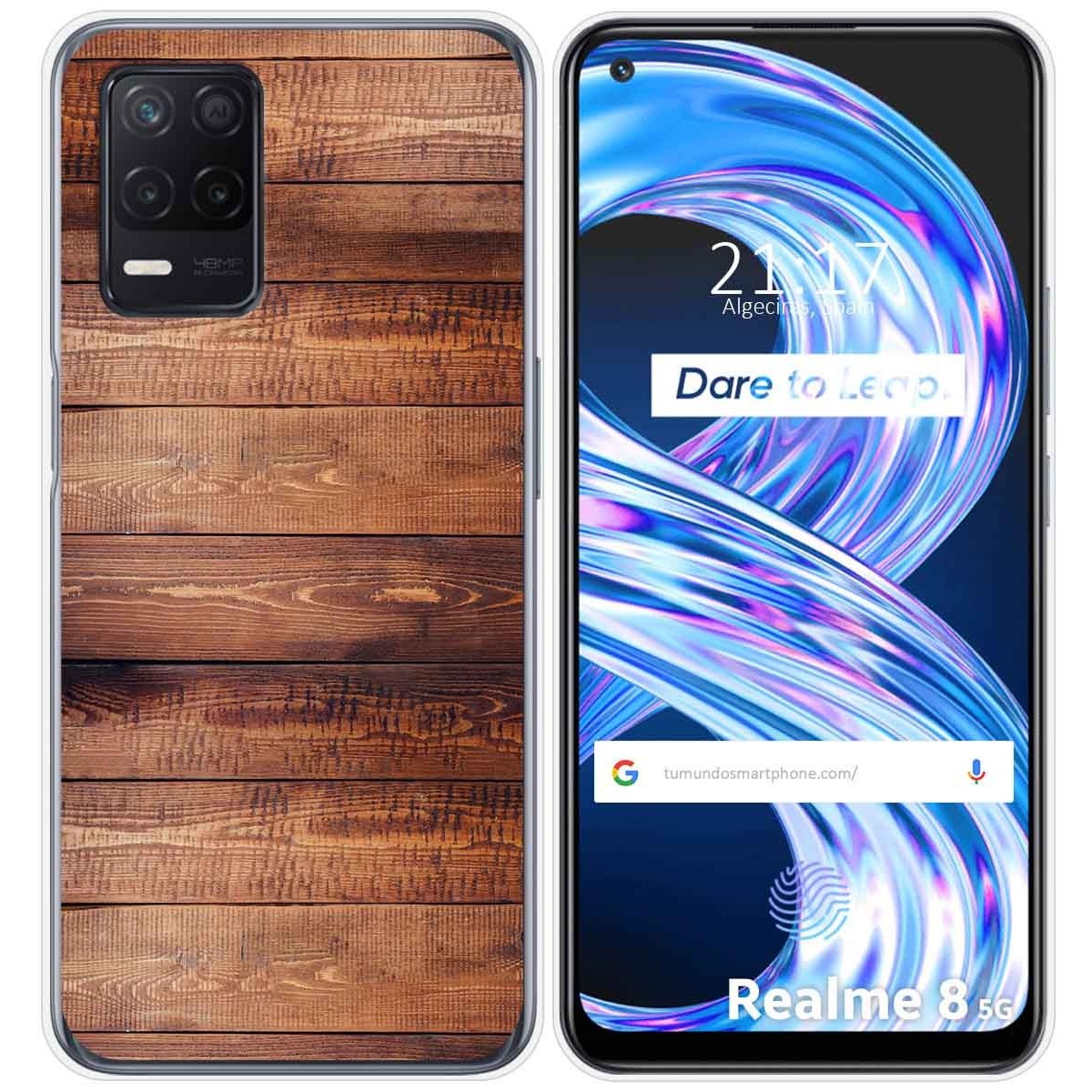 Funda Gel Tpu para Realme 8 5G / Narzo 30 5G diseño Madera 02 Dibujos