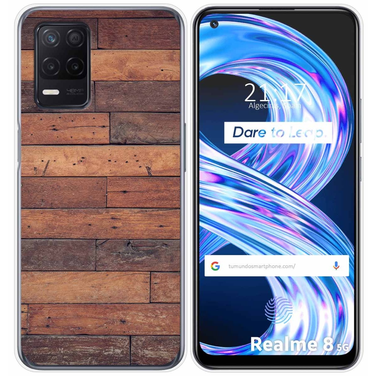 Funda Gel Tpu para Realme 8 5G / Narzo 30 5G diseño Madera 03 Dibujos