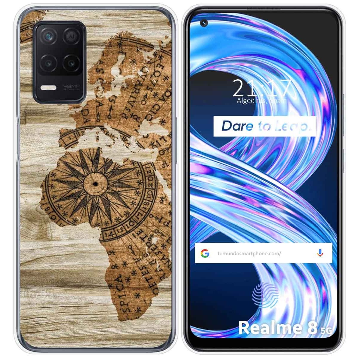 Funda Gel Tpu para Realme 8 5G / Narzo 30 5G diseño Madera 07 Dibujos