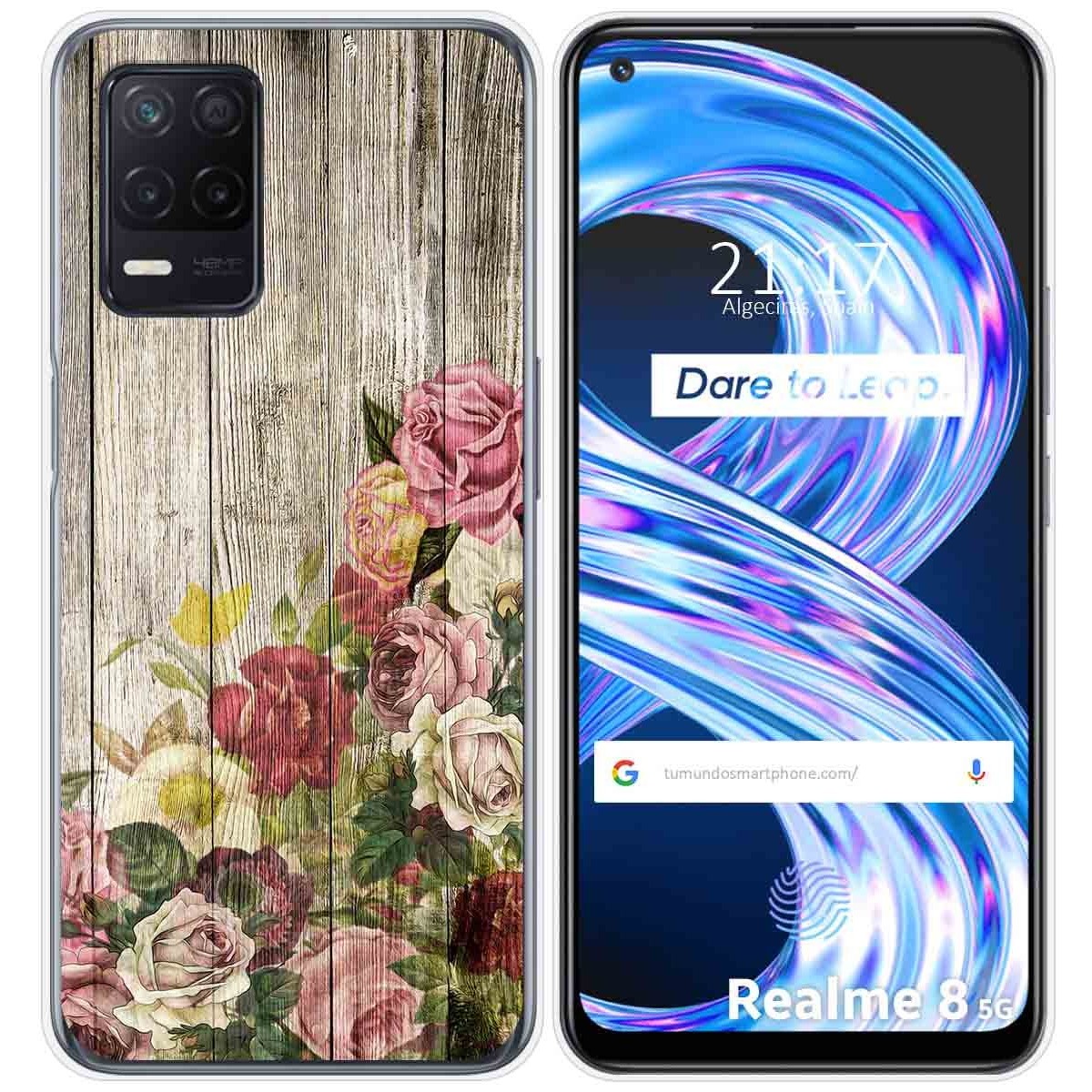 Funda Gel Tpu para Realme 8 5G / Narzo 30 5G diseño Madera 08 Dibujos