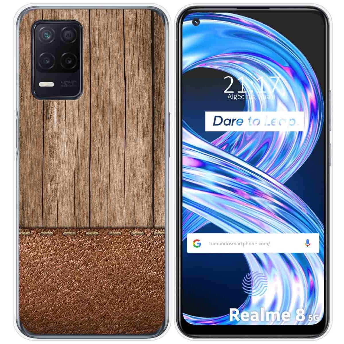 Funda Gel Tpu para Realme 8 5G / Narzo 30 5G diseño Madera 09 Dibujos