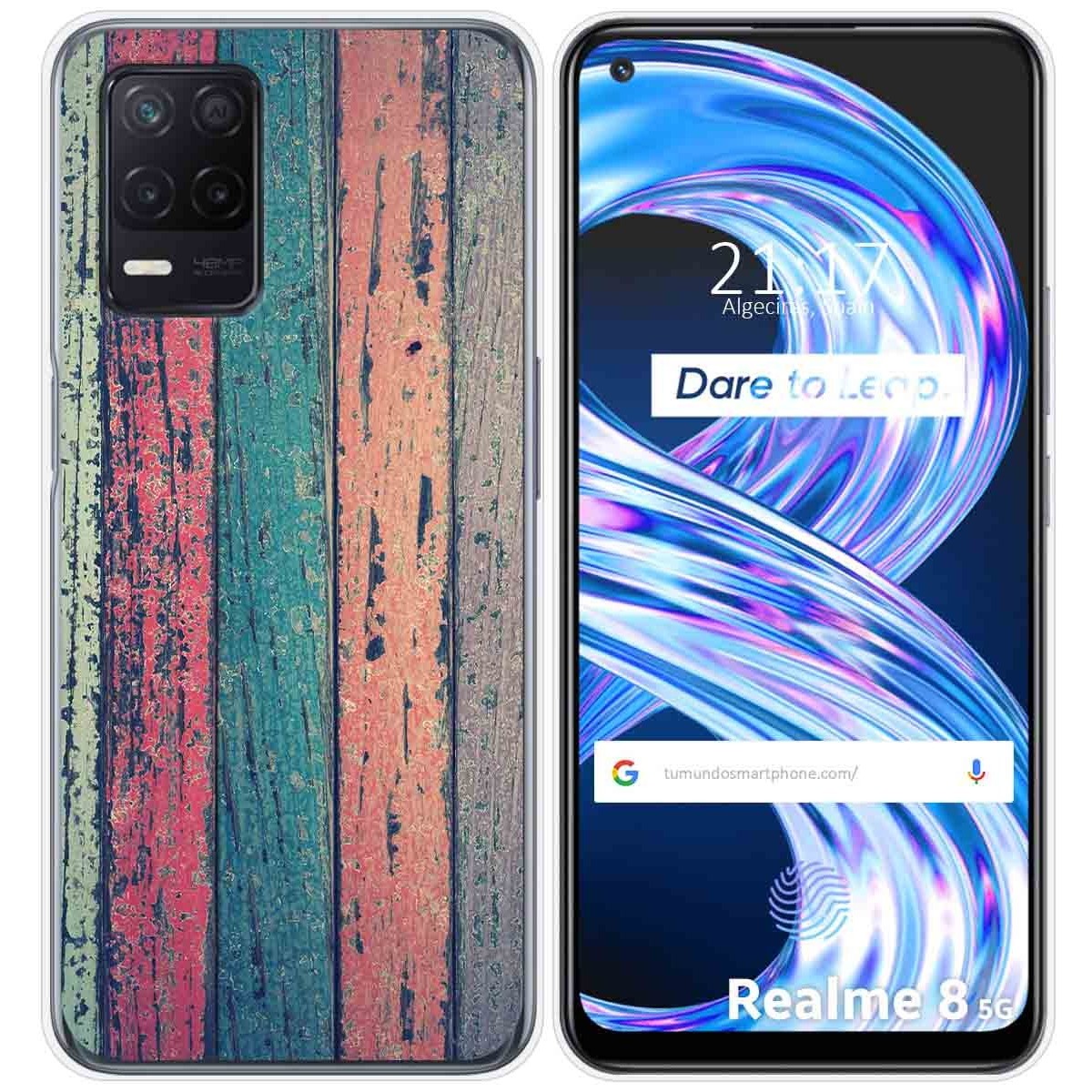 Funda Gel Tpu para Realme 8 5G / Narzo 30 5G diseño Madera 10 Dibujos