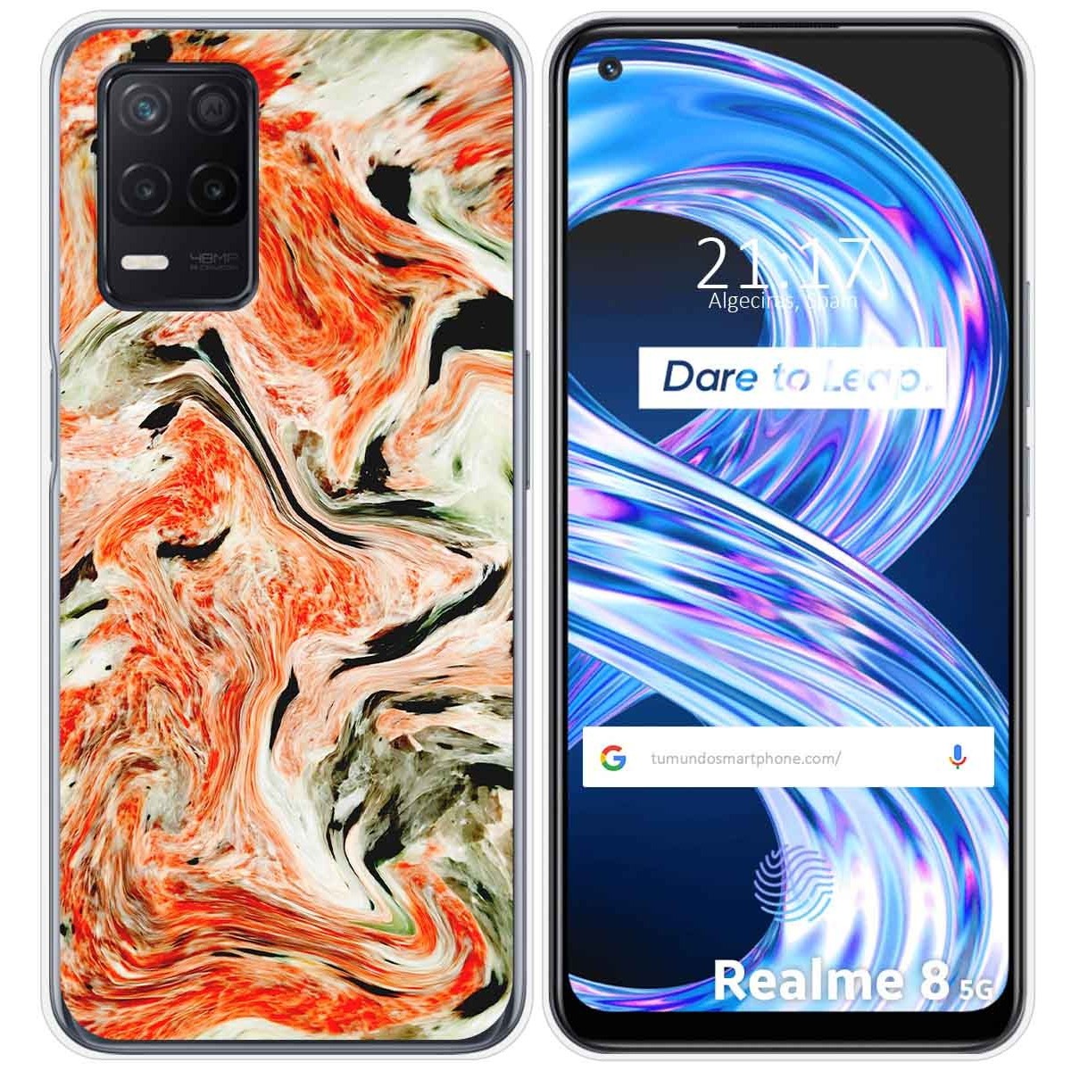Funda Gel Tpu para Realme 8 5G / Narzo 30 5G diseño Mármol 12 Dibujos