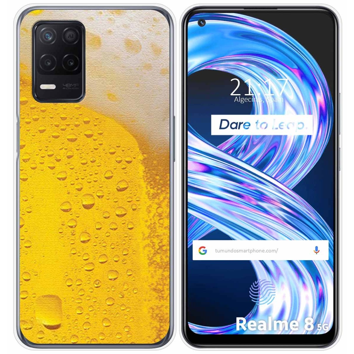 Funda Gel Tpu para Realme 8 5G / Narzo 30 5G diseño Cerveza Dibujos