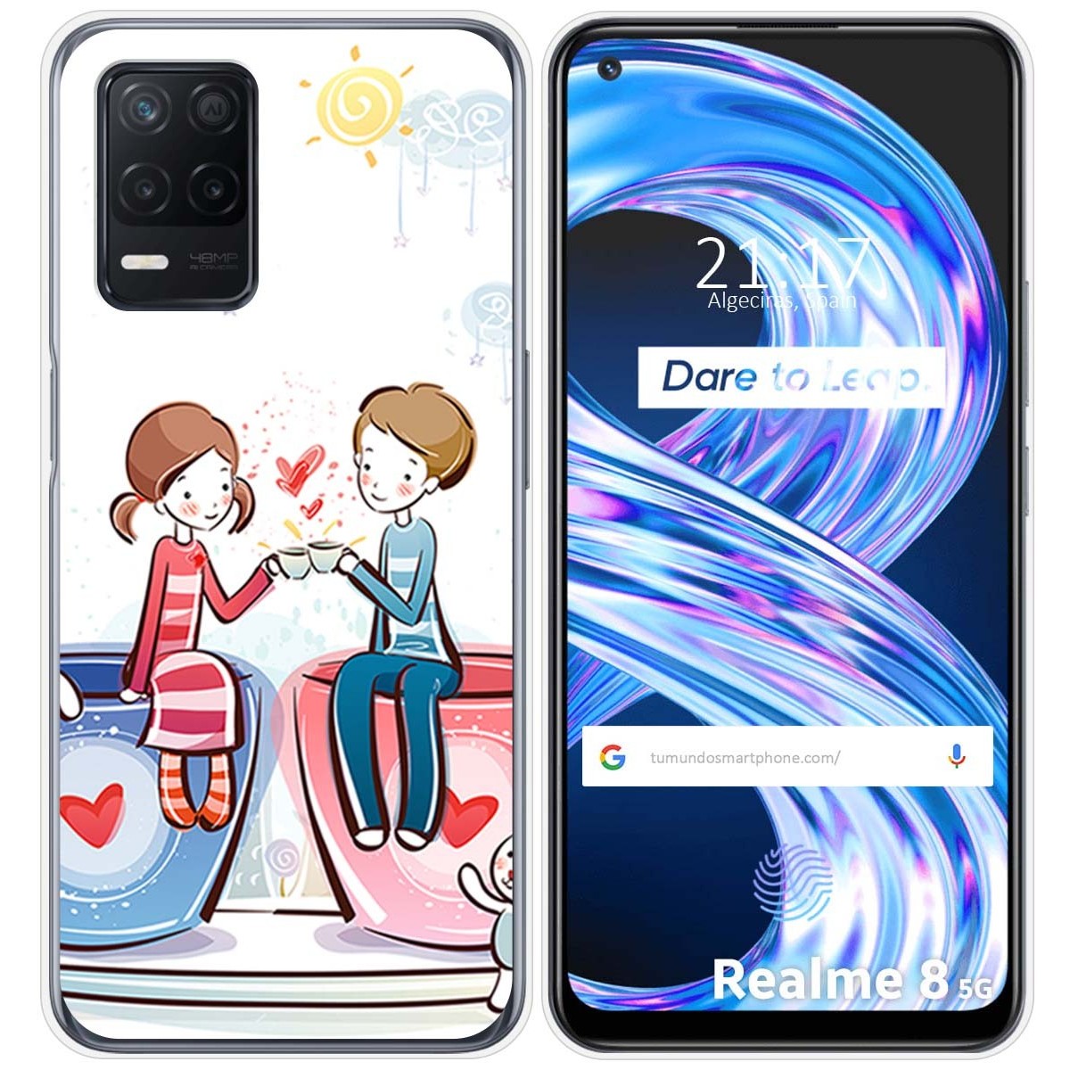 Funda Gel Tpu para Realme 8 5G / Narzo 30 5G diseño Café Dibujos