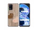 Funda Gel Tpu para Realme 8 5G / Narzo 30 5G diseño Corazones Madera Dibujos