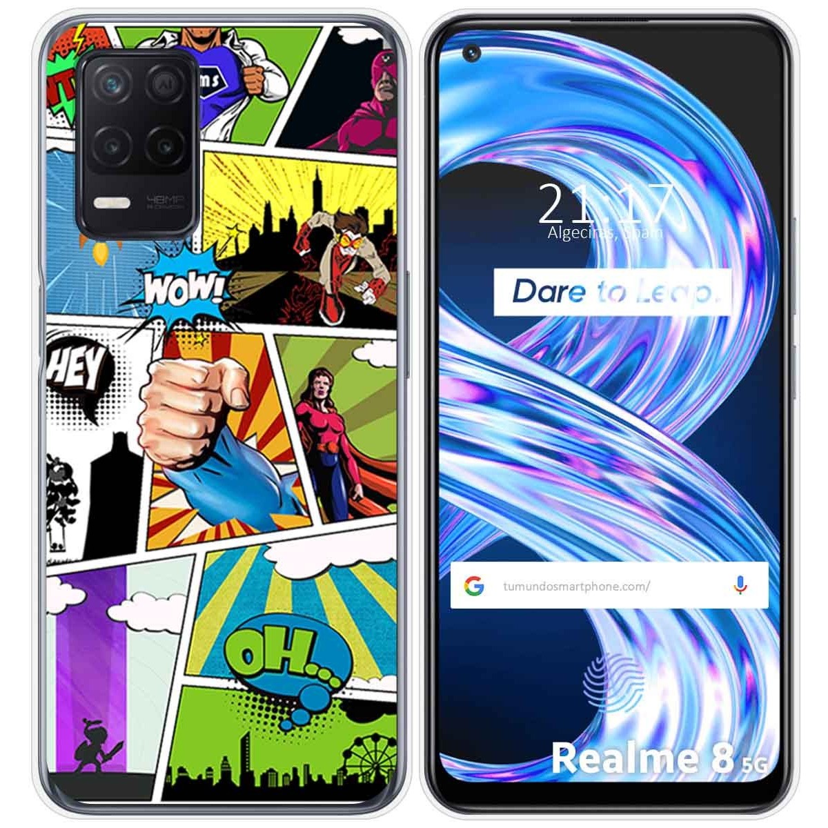 Funda Gel Tpu para Realme 8 5G / Narzo 30 5G diseño Comic Dibujos